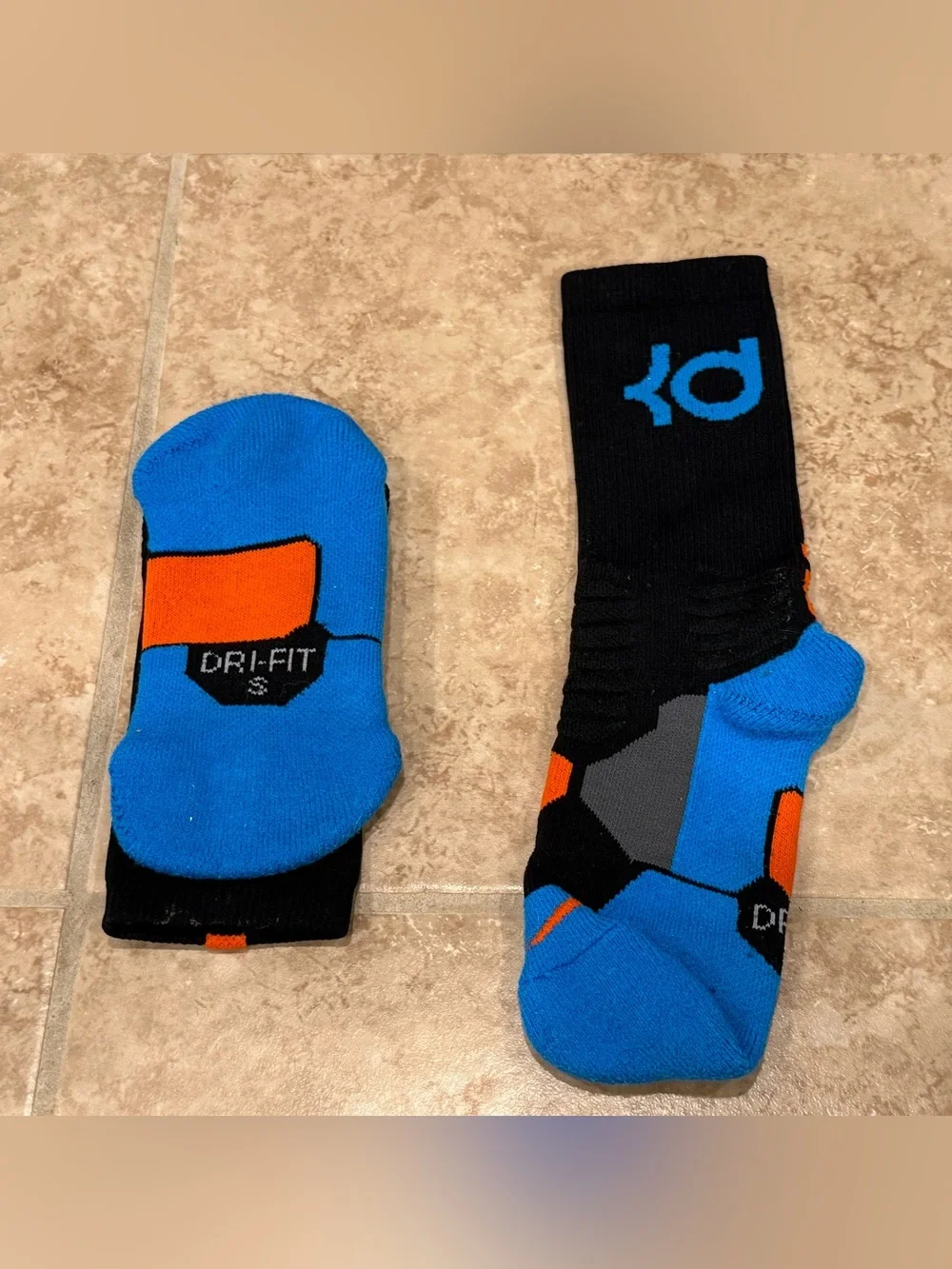 Nike KD Kevin Durant basketball socks dri fit size S